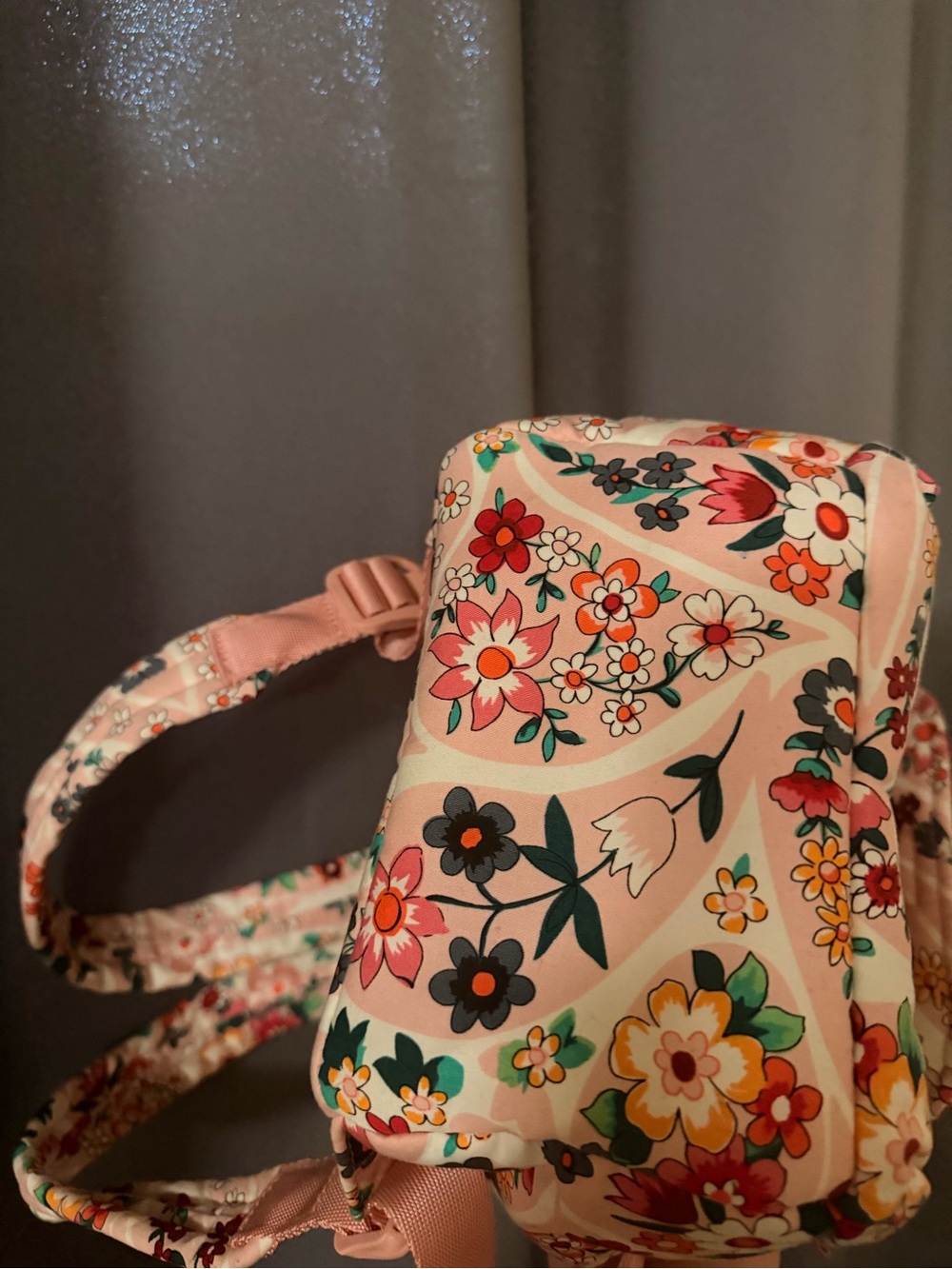 Vera Bradley Floral Pink Canvas Mini Backpack - Picture 4 of 4